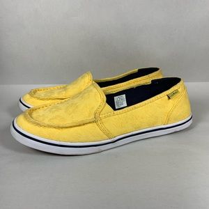 LL Bean Yellow Fabric Loafers Casual Slip-On Shoes